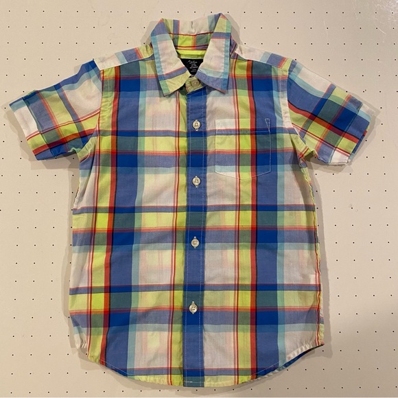 GapKids Boys Size XS (4/5) Button Down Short Sleeve Regular Fit Shirt - Picture 1 of 13